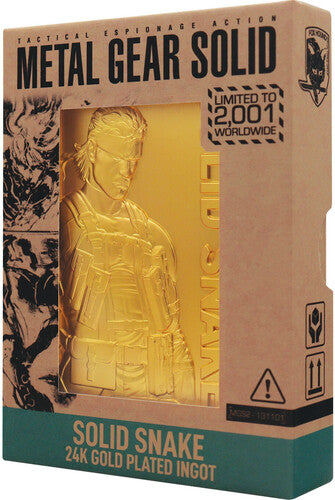 Mgs 2 - 24k Gold Plated Snake Ingot - Mgs 2 - 24k Gold Plated Snake Ingot - Collectibles