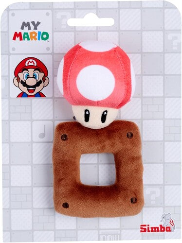 Super Mario Baby 6in Plush Mushroom With Rattle - Super Mario Baby 6in Plush Mushroom With Rattle - Collectibles