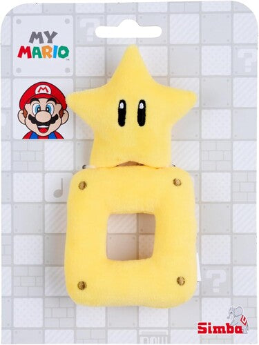 Super Mario Baby 6in Plush Star With Rattle - Super Mario Baby 6in Plush Star With Rattle - Collectibles