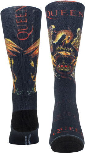 Perri's Queen Full Color Crest Crew Socks - Perri's Queen Full Color Crest Crew Socks - Apparel
