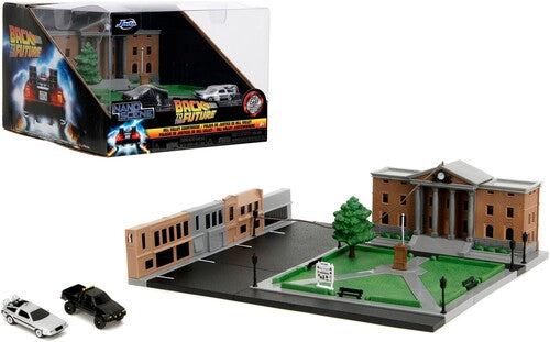 Jada Nanoscene Hwr Bttf Courthouse & Car Set - Jada Nanoscene Hwr Bttf Courthouse & Car Set - Collectibles