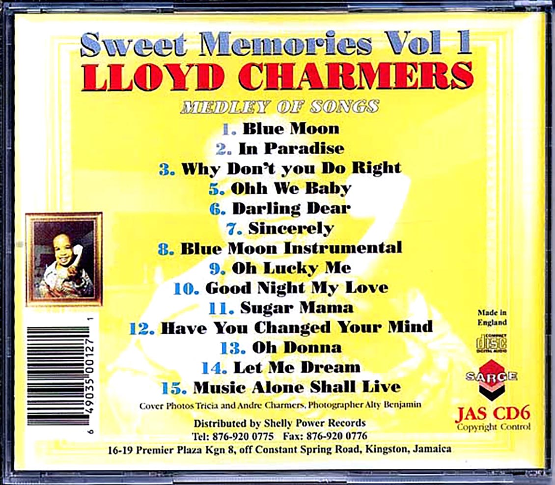 Lloyd Charmers Sweet Memories Volume 1 Music CD