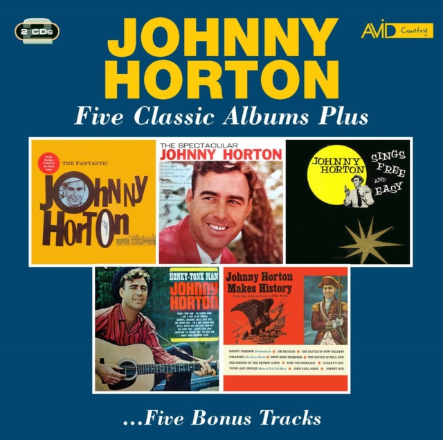 Fantastic Johnny/Spectacular Johnny/Horton Sings Free & Easy/Honky Tonk Man/Horton Makes History Music CD