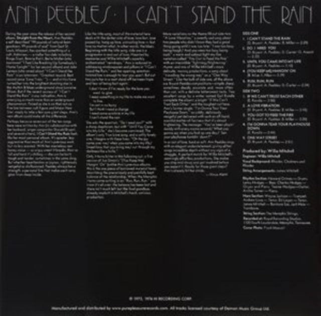 Ann Peebles - I Can't Stand The Rain - LP Vinyl Record