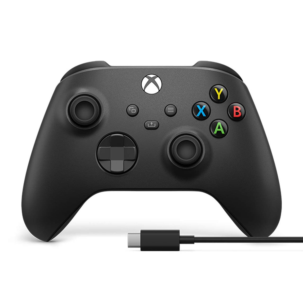 Microsoft - Xbox Wireless Controller: Carbon Black w/ USB-C: Black - Microsoft