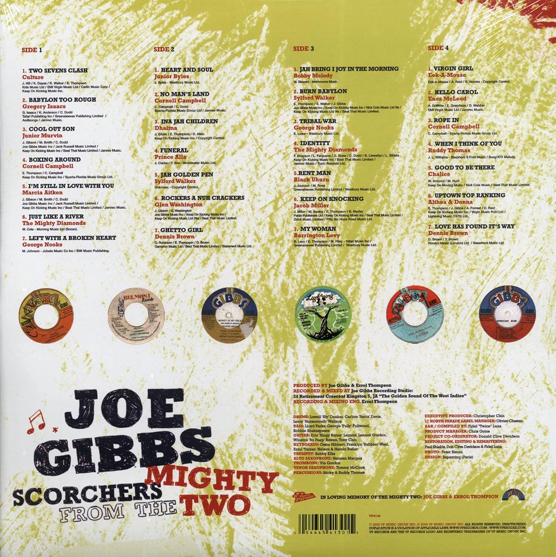 Joe Gibbs - Joe Gibbs Reggae Anthology: Scorchers From The Mighty Two (Various Artists) (2xLP) Vinyl Record