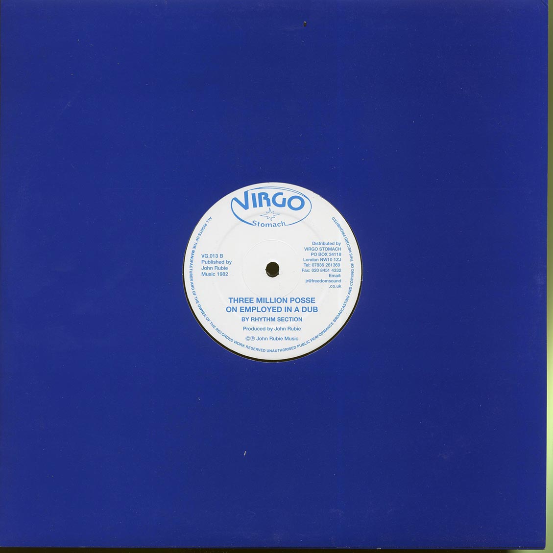 Lion Youth - Three Million On The Dole / Version 12" Vinyl Record