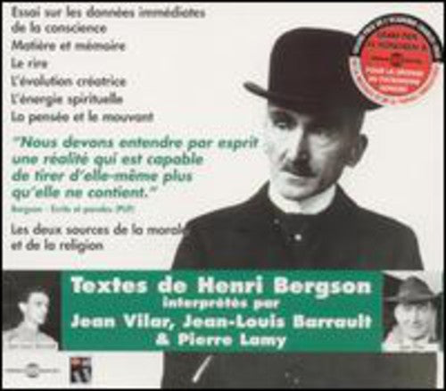 the album cover for HENRI BERGSON - Interprete Par Jean Vilar Et Jean Louis Barrault