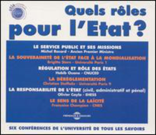 the album cover for Quels Role Pour Letat/Six Conference De Luni - Quels Role Pour L'etat/Six Conference De L'Universite De Tous Les