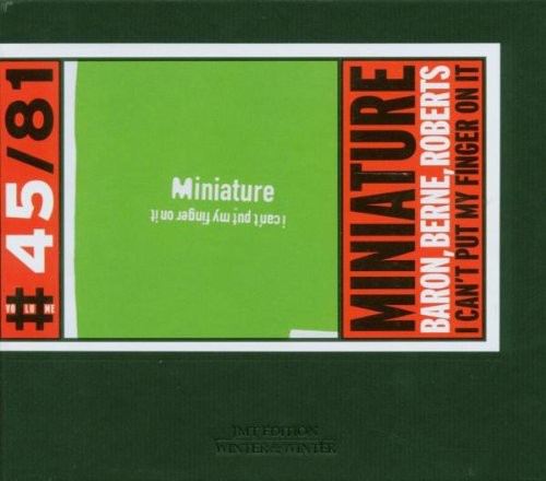 Miniature - I Can't Put My Finger On It - Music CD