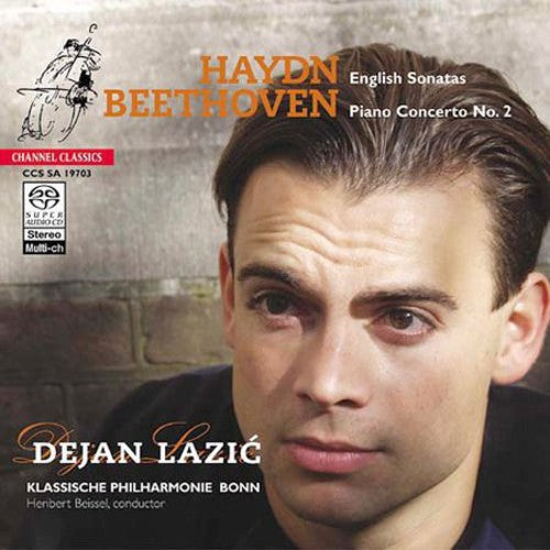 the album cover for Dejan Lazi? - Piano Concerto 2 / Piano Sonatas 50 & 52 (Hybrid)