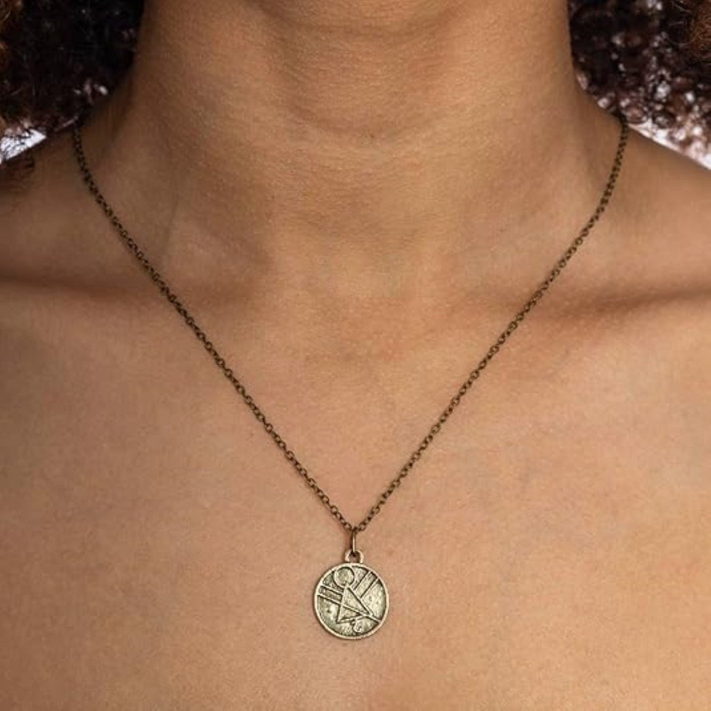 Rune Symbol Pendant Necklace Halloween Cosplay Costume Accessory