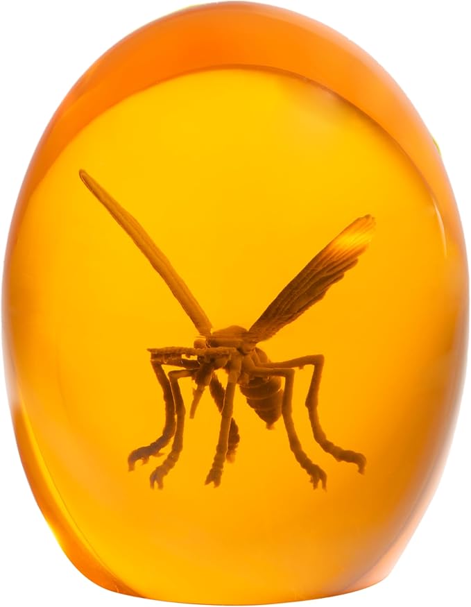 Prehistoric Mosquito in Amber Replica Resin JP Dinosaur Movie Paperweight Halloween Cosplay Prop