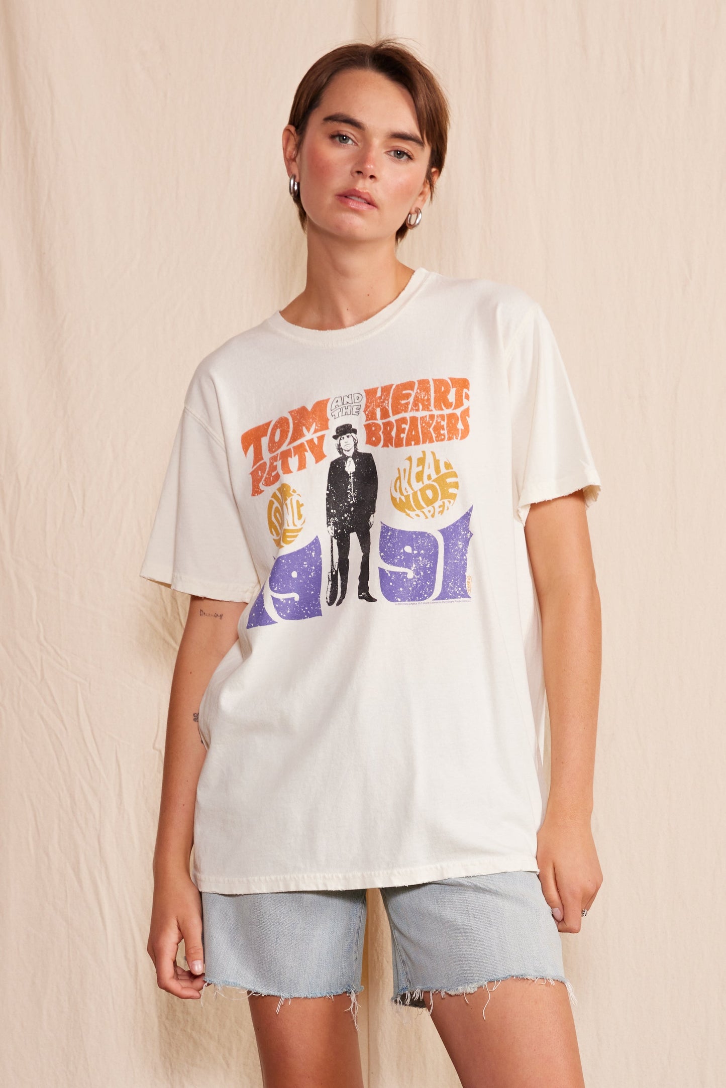 Tom Petty Great Wide Open Crew Neck Womens Tee Shirt
