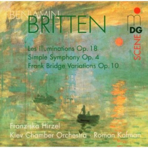the album cover for B. Britten - Orchestral Works