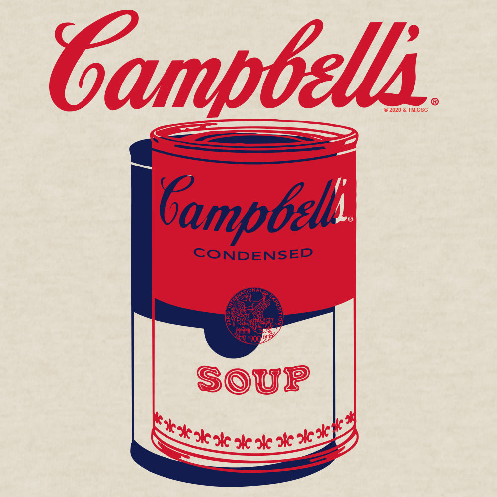 Retro Campbell's Soup Can Mens T Shirt Officially Licensed Oatmeal Heather