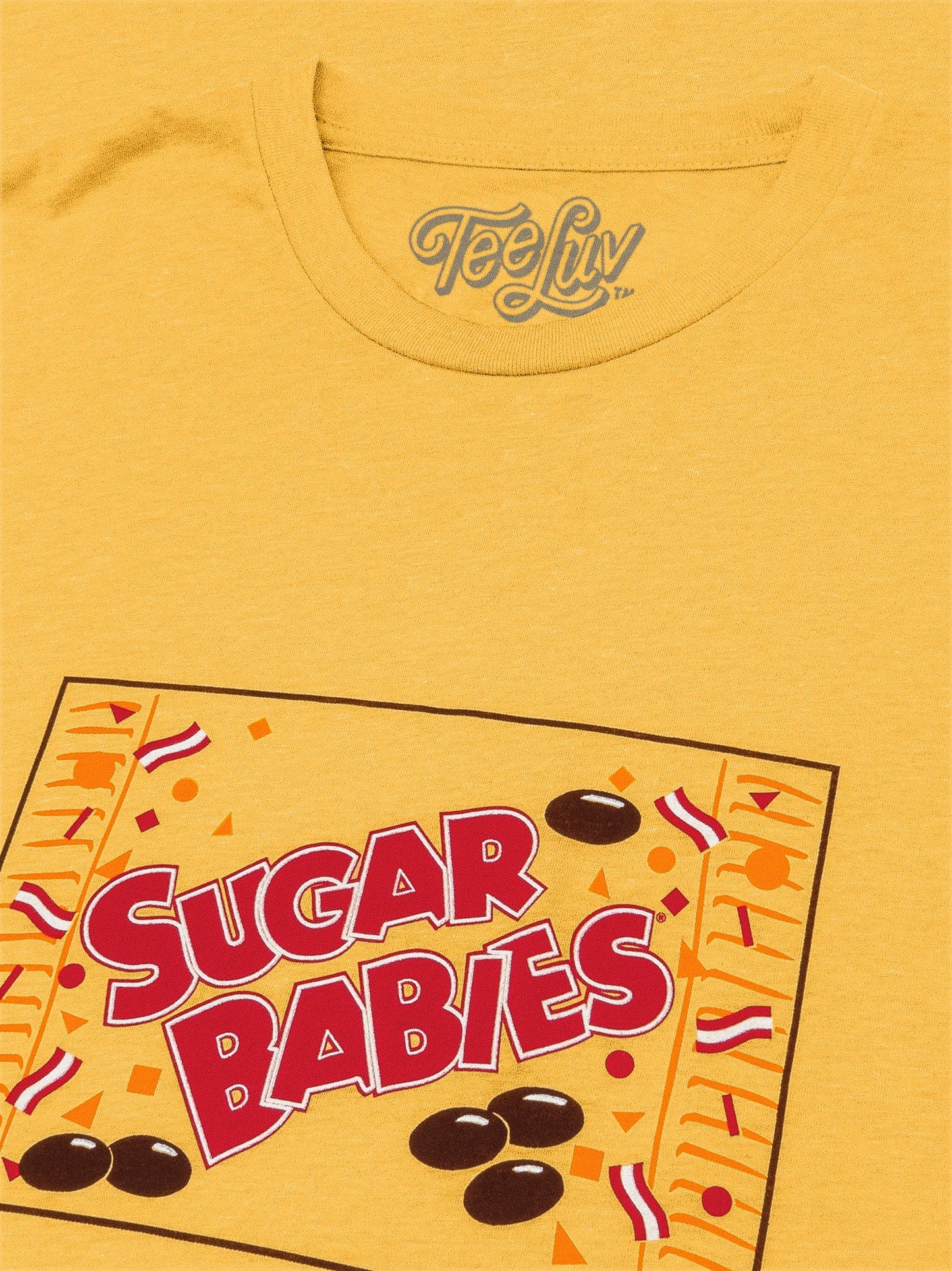 Sugar Babies Caramel Candy Mens T Shirt Officially Licensed Banana Yellow