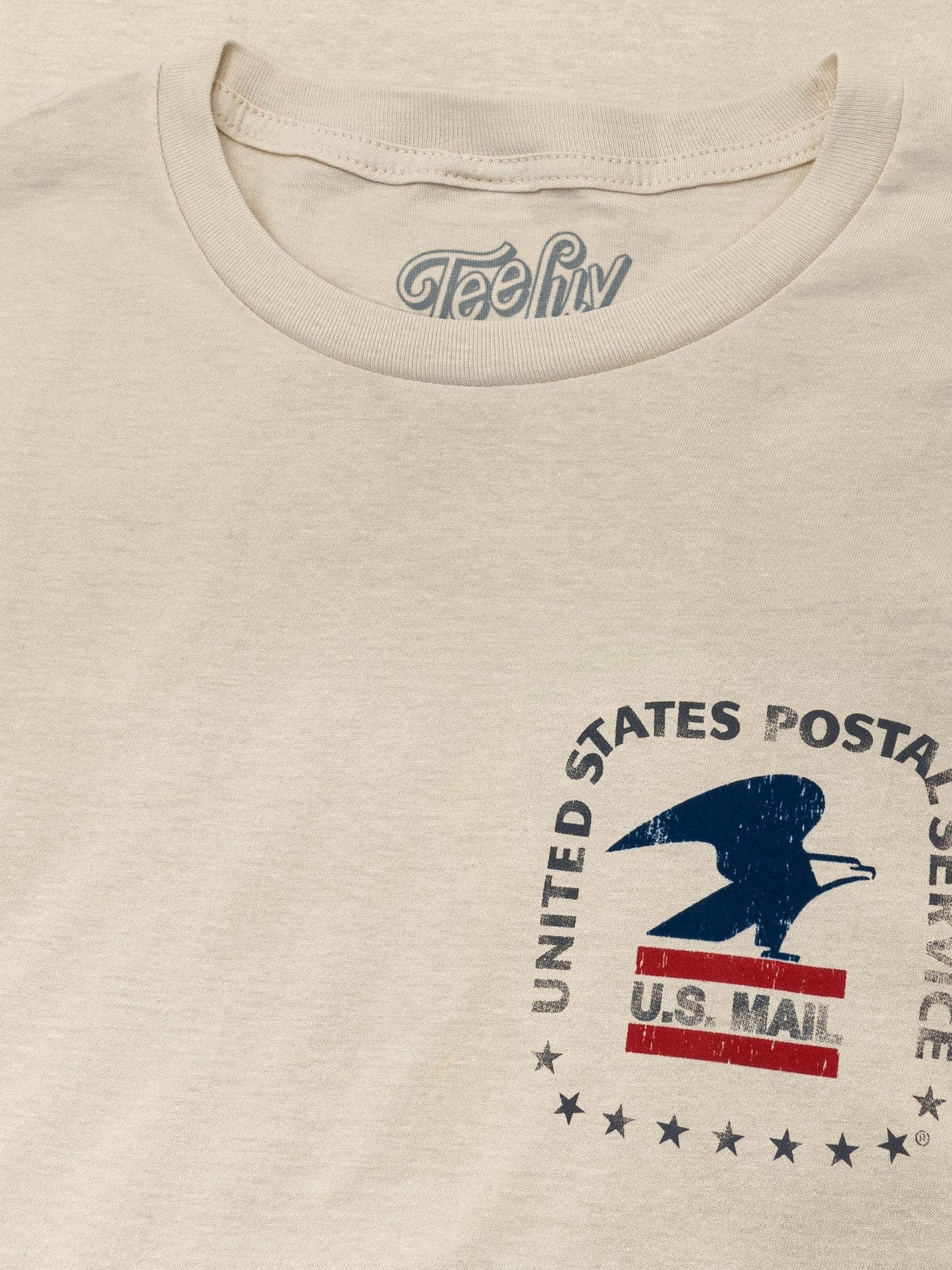 USPS United States Postal Service Mail Eagle Mens T Shirt Officially Licensed Cream