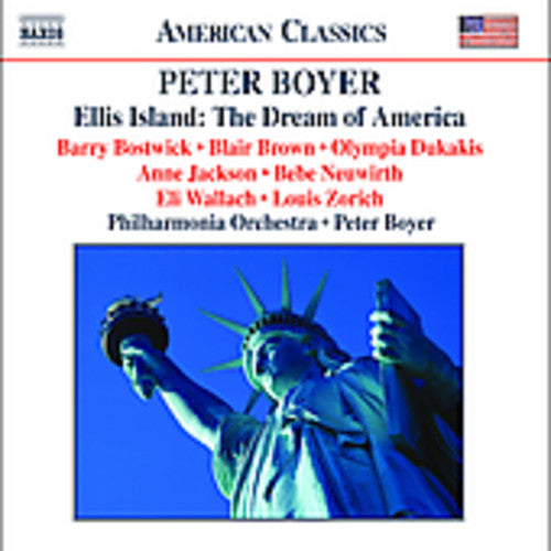 the album cover for P. Boyer - Ellis Island: The Dream of America