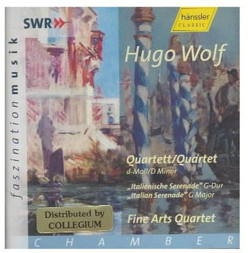 the album cover for H. WOLF - String Quartet in D minor / Italian Serenade