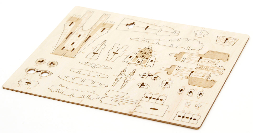 IncrediBuilds: Journey to Star Wars: The Last Jedi: A-wing 3D Wood Model and Book