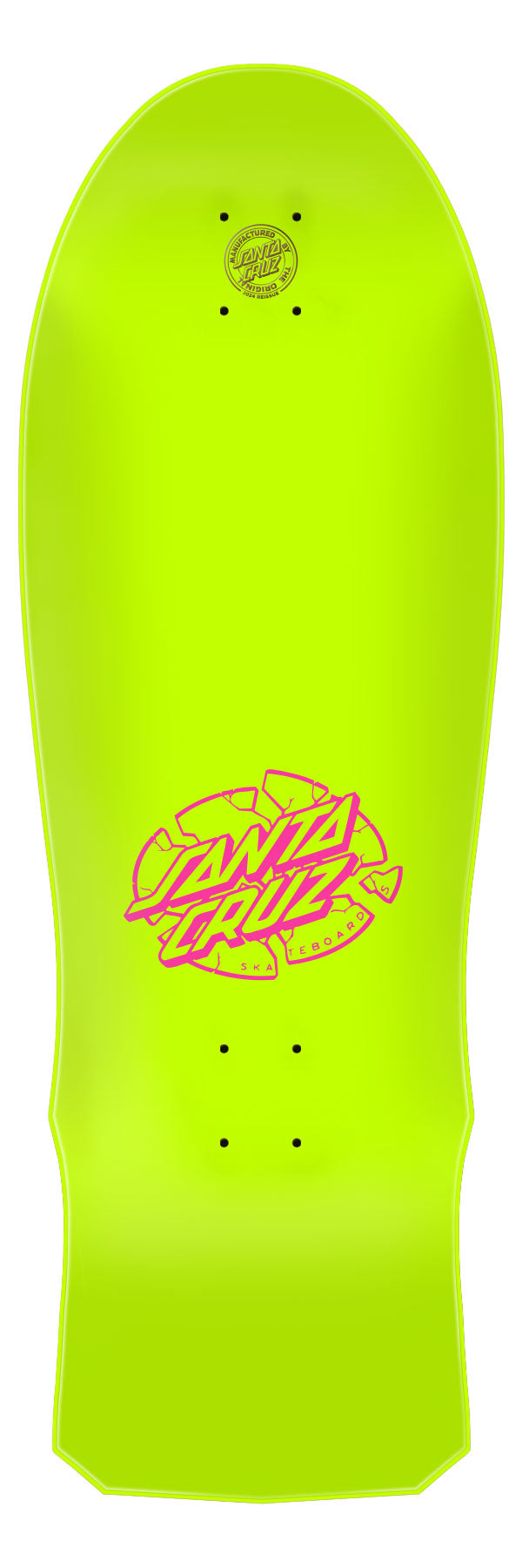 SANTA CRUZ CLAUS GRABKE EXPLODING CLOCK YELLOW 10.04" SKATEBOARD DECK