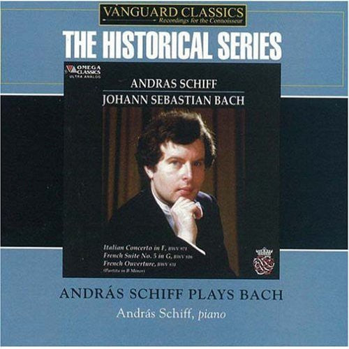 the album cover for Andras Schiff - Andras Schiff Plays Bach