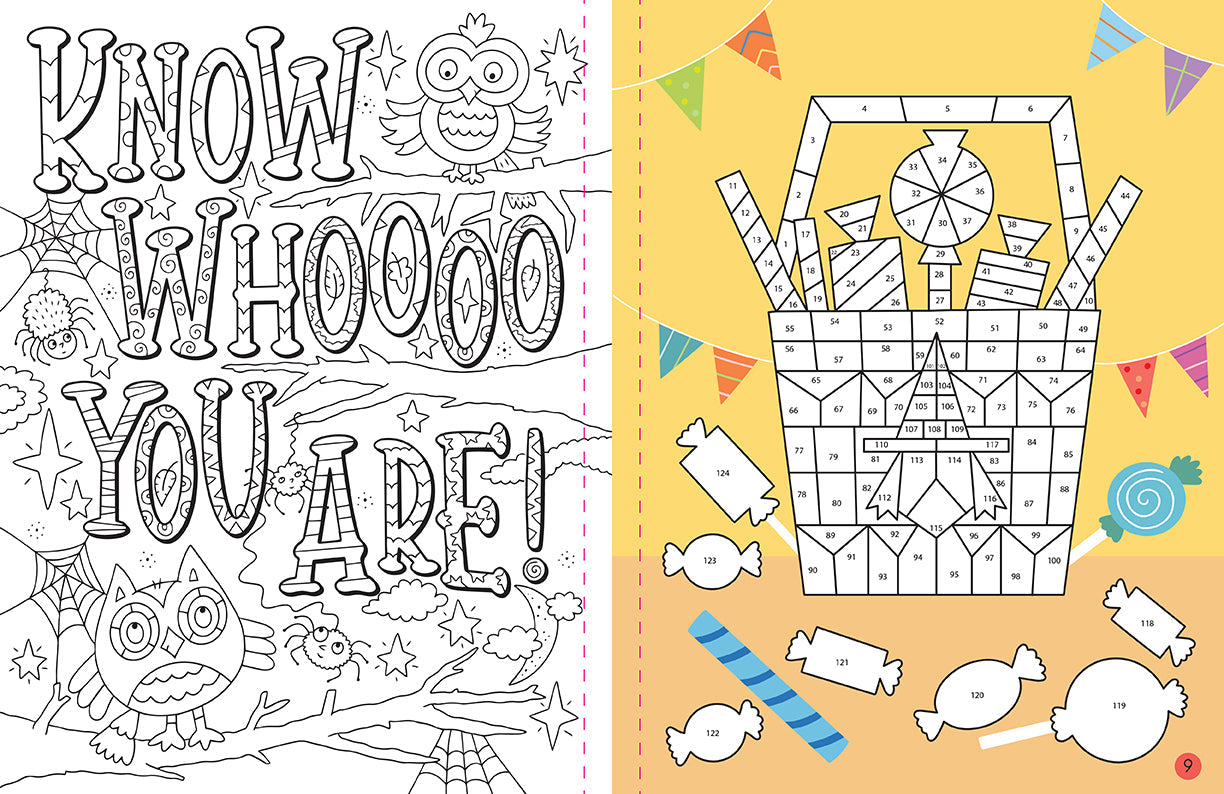 Mindful Sticker By Number: Halloween