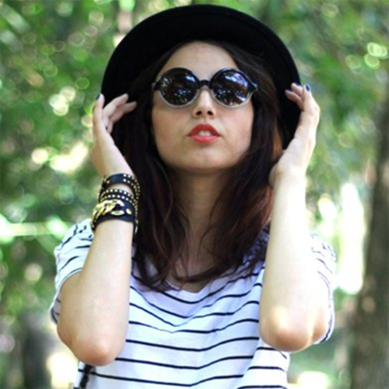 Retro Sleek Large Round Fashion Sunglasses 8704