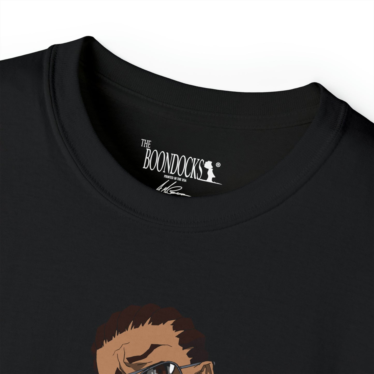 The Boondocks - Riley God Father Black Eco Mens T Shirt