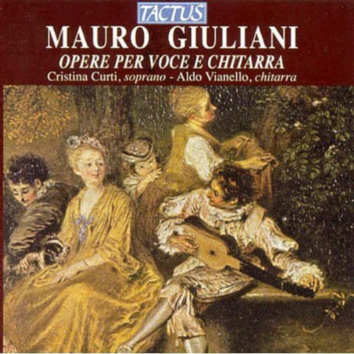 the album cover for M. Giuluani - Works for Voice & Guitar