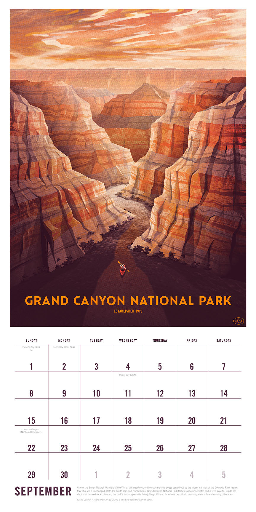 2024 The Art of the National Parks Wall Calendar