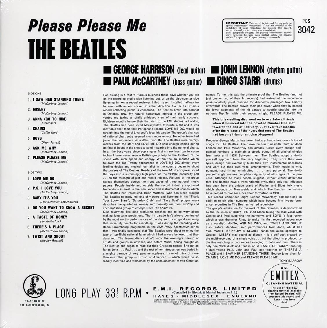 The Beatles - Please Please Me (stereo) (180g) Vinyl Record