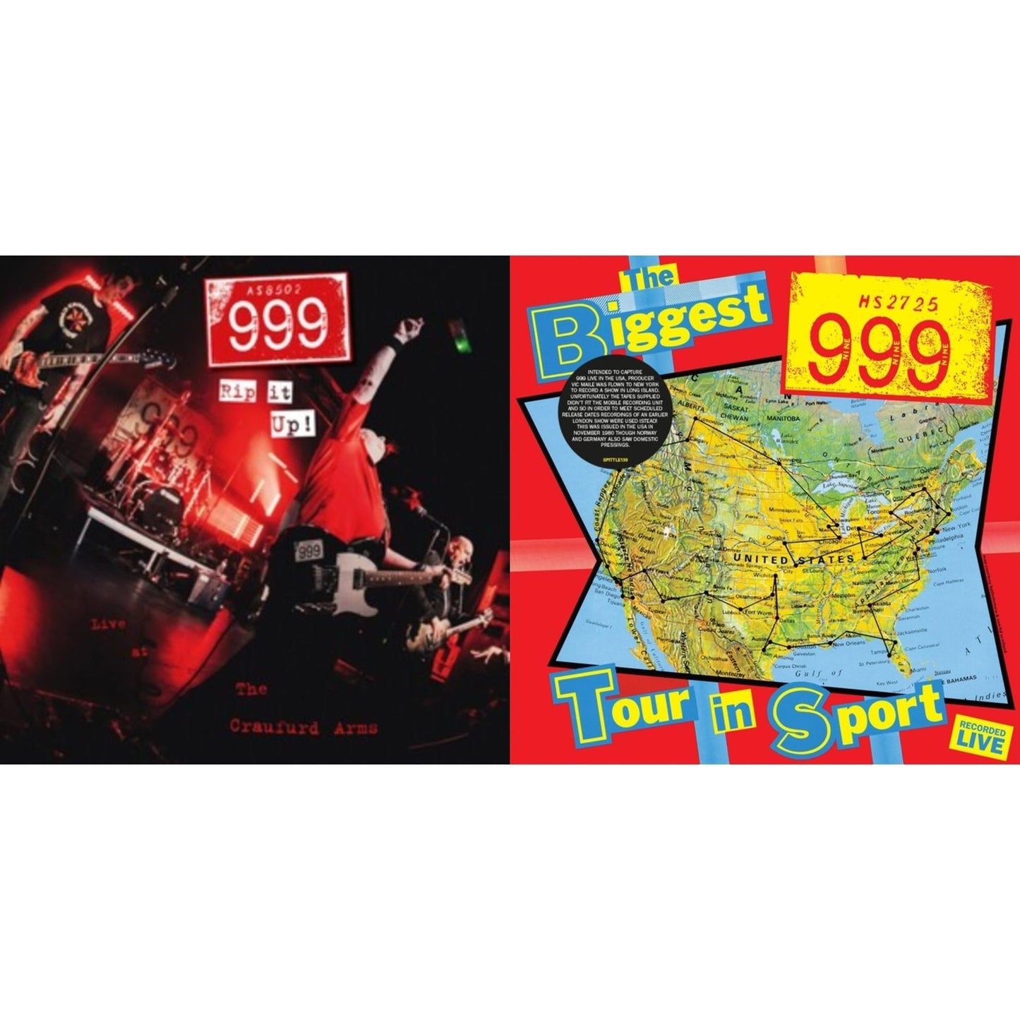 999 - Live At The Craufurd Arms & Biggest Tour In Sport - LP Vinyl Bundle