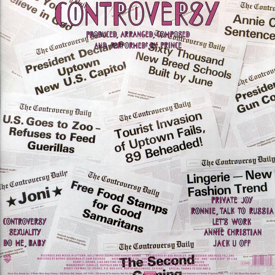 Prince Controversy Vinyl Record