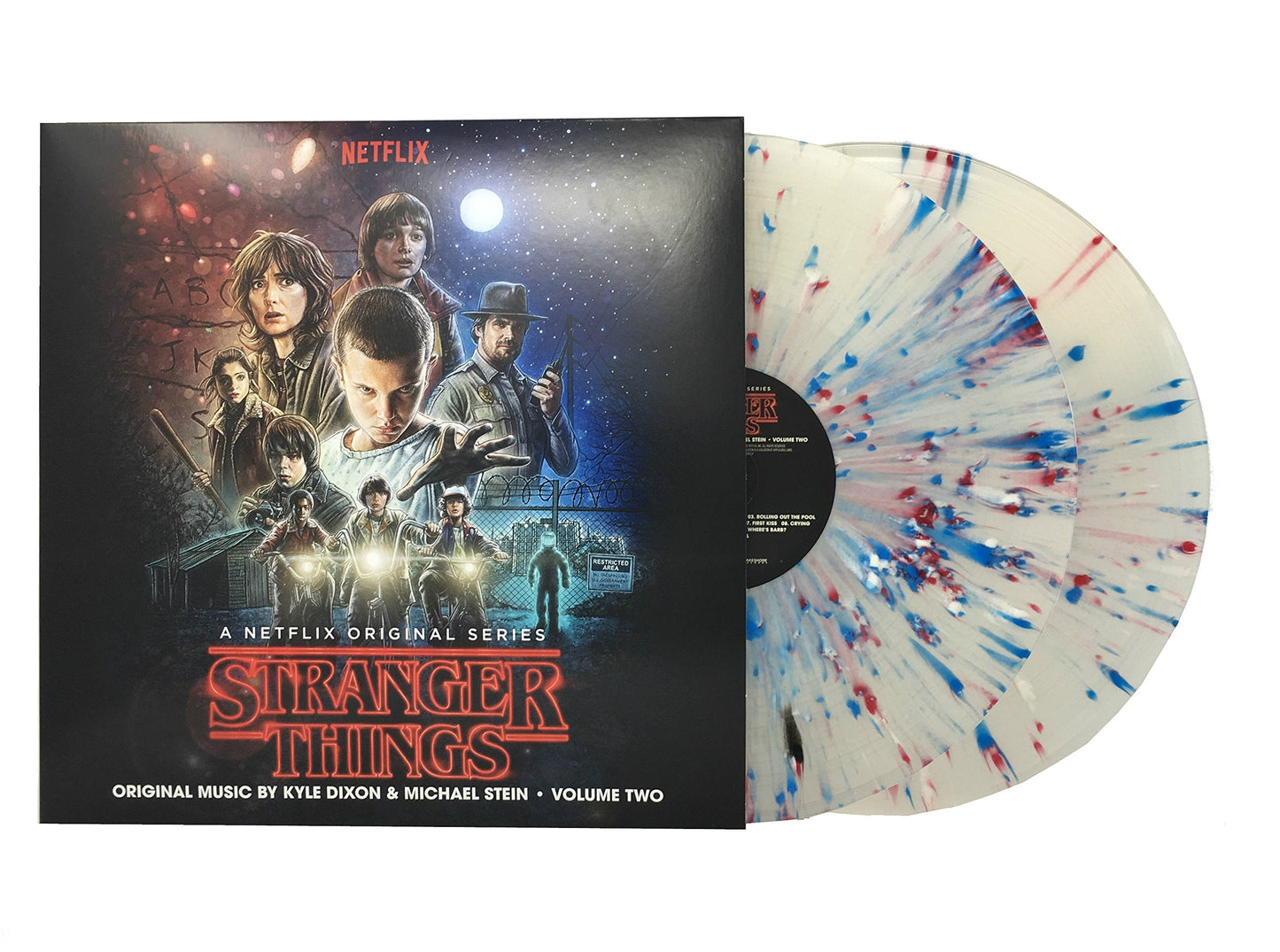 Stranger Things Volume 2 (Limited Edition Frosted Clear With Red, White, and Blue Colored Vinyl) Vinyl Record