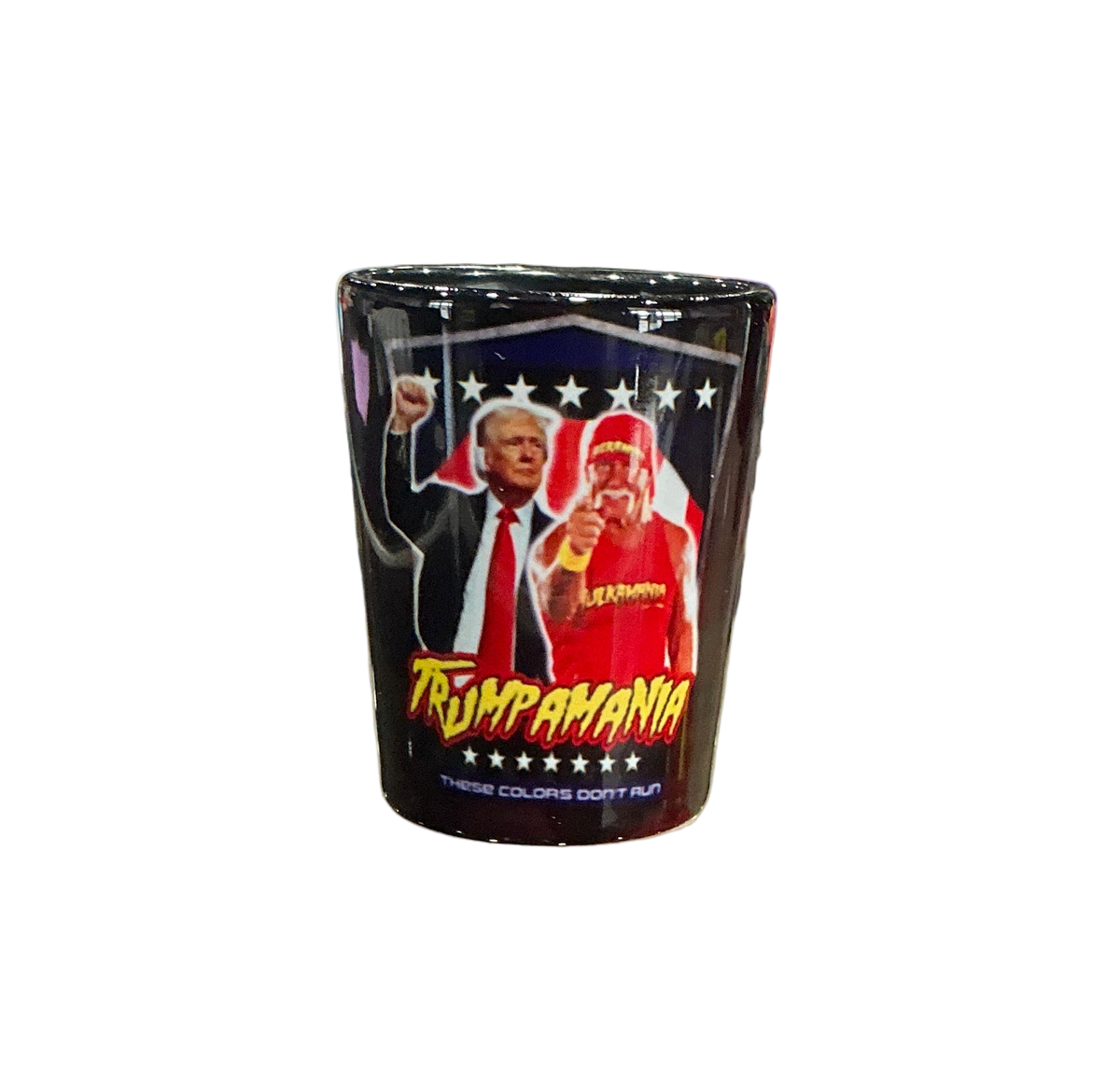 Trumpamania Shield Shot Glass