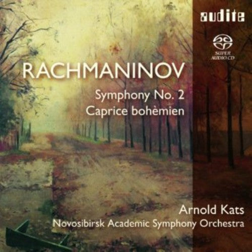 the album cover for Rachmaninoff / Navosibirsk Academic / Kats - Symphony No 2 & Caprice Bohemien