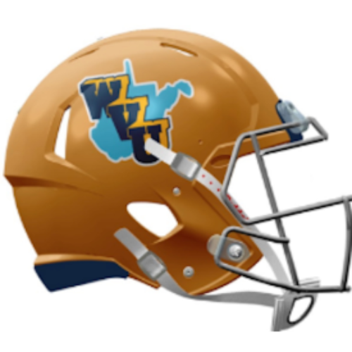 West Virginia Mountaineers Full Size Speed Replica Football Helmet Gold Throwback - NCAA