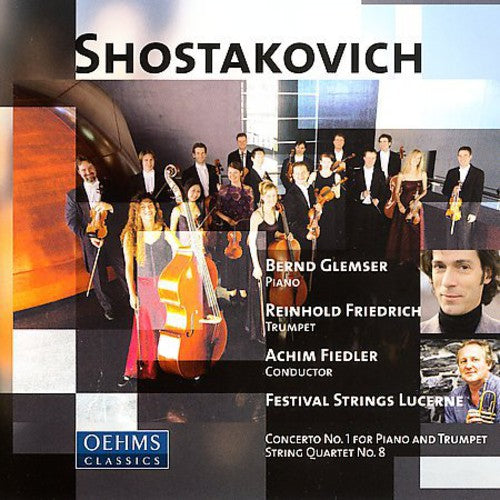 the album cover for D. SHOSTAKOVICH - Concerto for Piano Trumpet & Strings