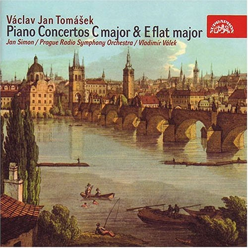 the album cover for V.J. TOMASEK - Piano Concertos C Major & E Flat Major