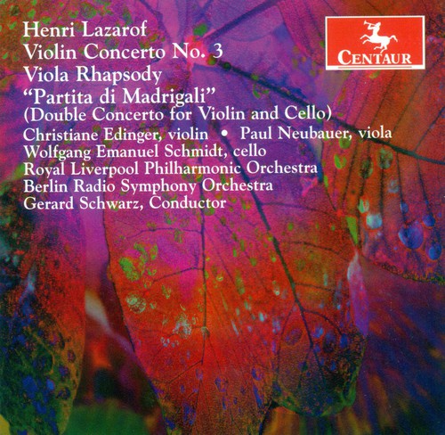Lazarof / Edinger / Rlp / Brso / Schwarz - Violin Concerto No 3 - Music CD
