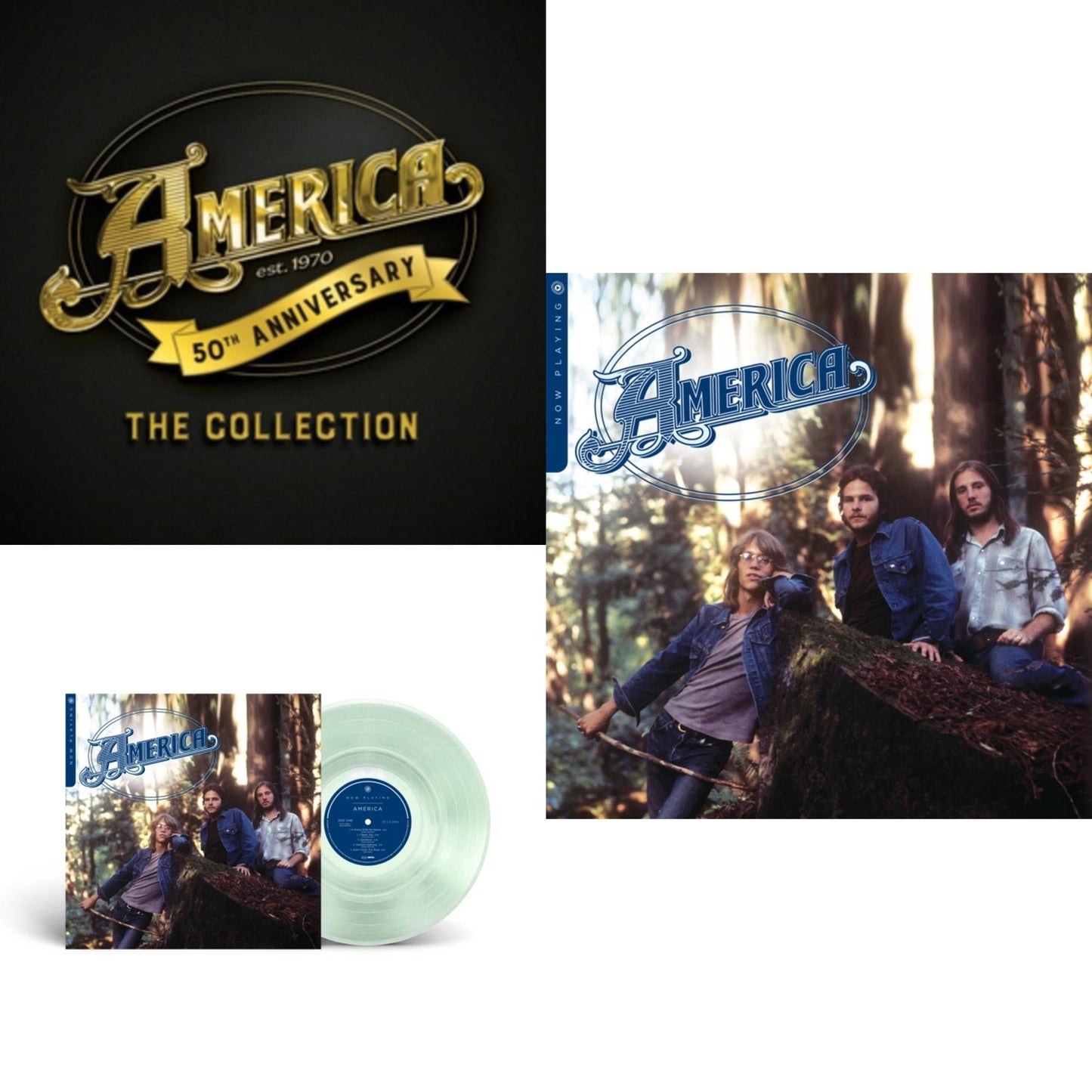 America - 50Th Anniversary & Now Playing (Bottle Clear LP Vinyl) (Syeor) & Now Playing