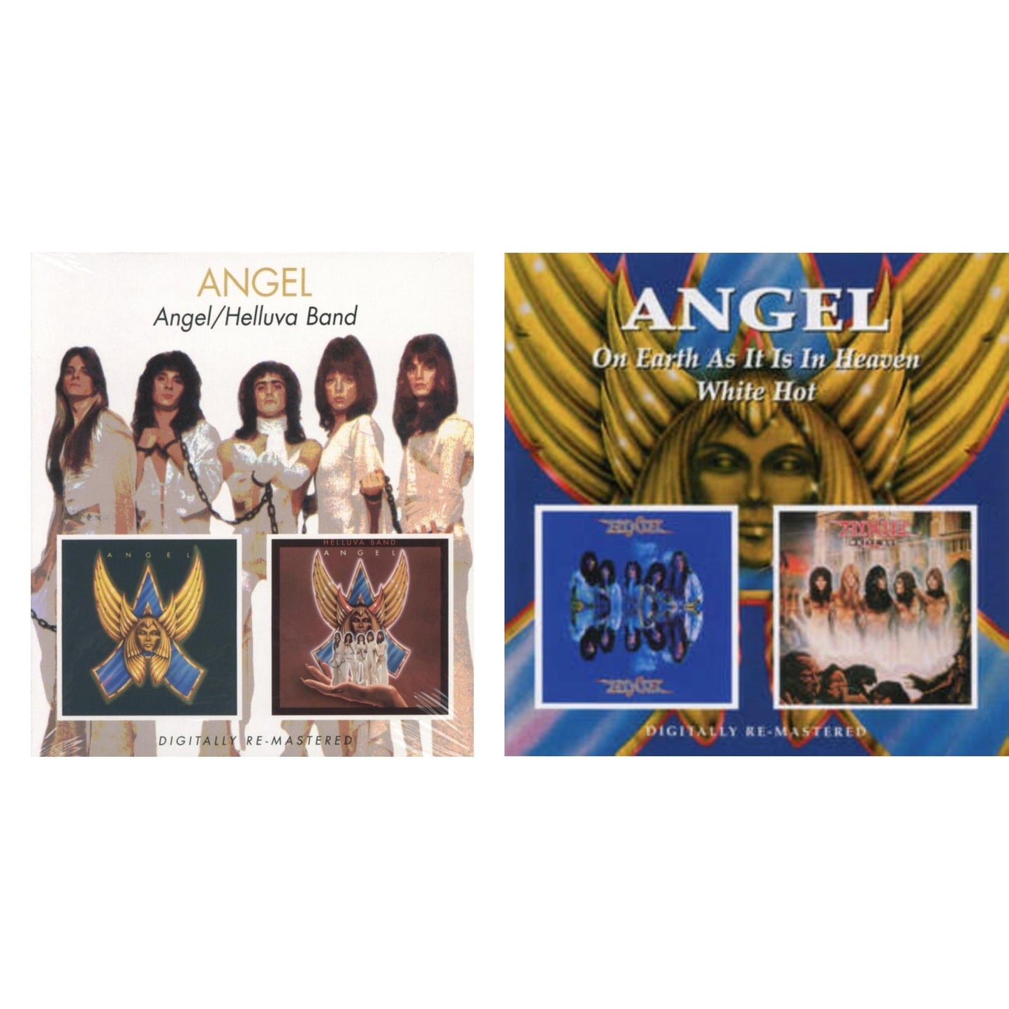 Angel - Angel / Helluva Band (Remastered) & On Earth As It Is In Heaven / White Hot (Remastered) - CD Bundle
