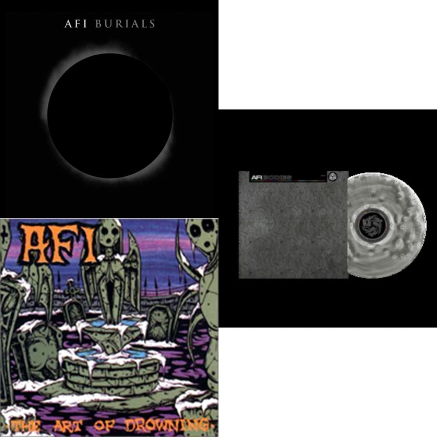 Afi - Bodies & Burials & Art Of Drowning - LP Vinyl Bundle
