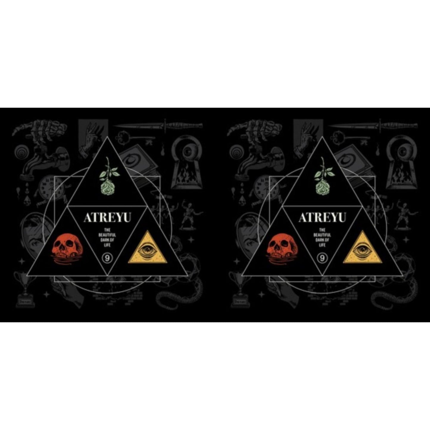 Atreyu - Beautiful Dark Of Life (Red Teal & Yellow Swirl Vinyl/2LP) & Beautiful Dark Of Life (Glow-In-The-Dark Clear Vinyl/2LP)