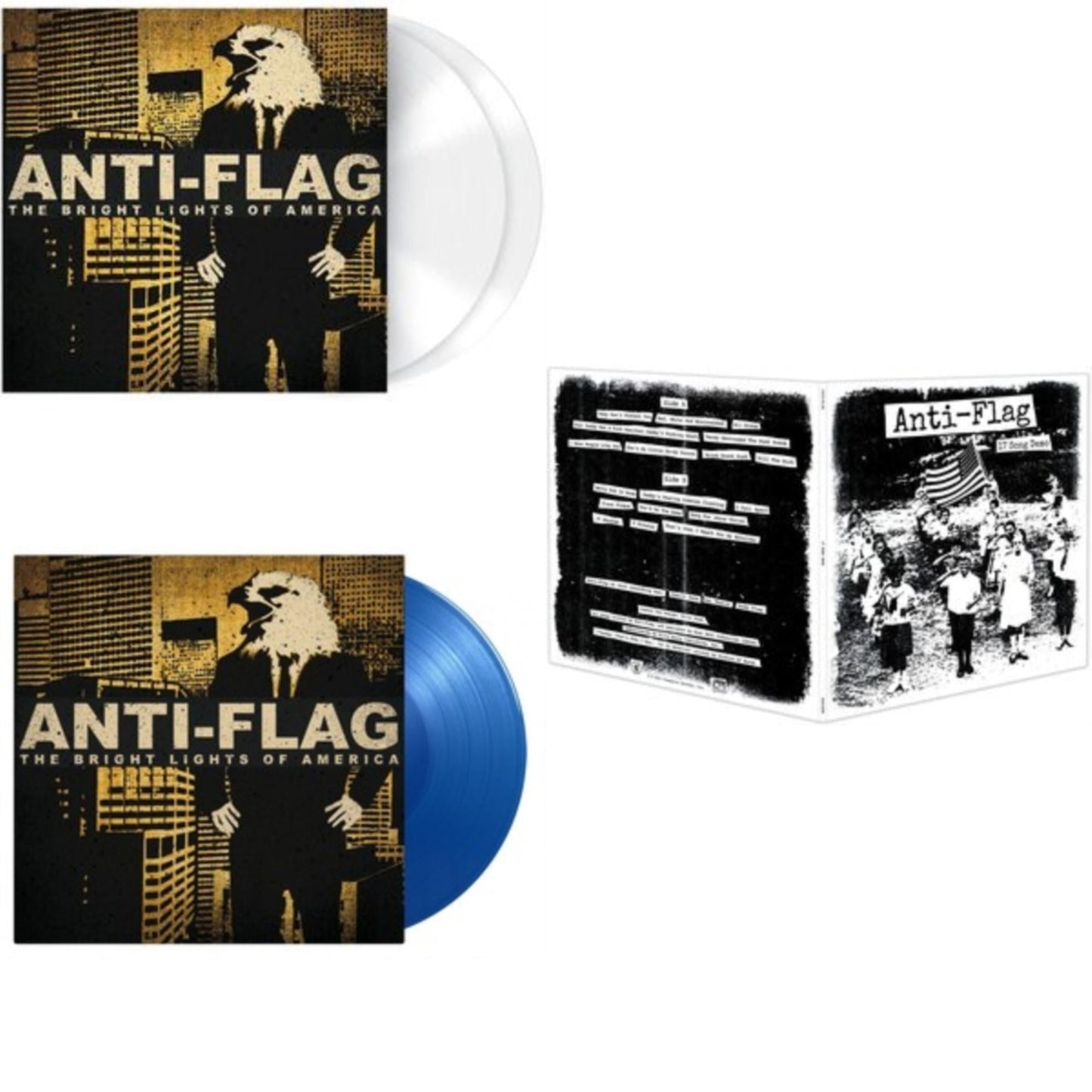 Anti-Flag - Bright Lights Of America (2LP/180G/Solid White Vinyl) & Bright Lights Of America (2LP/180G/Blue Vinyl) & 17 Song Demo