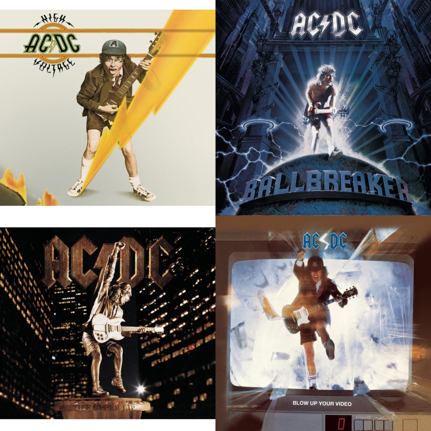 Ac/Dc - High Voltage & Ballbreaker & Stiff Upper Lip & Blow Up Your Video - CD Bundle