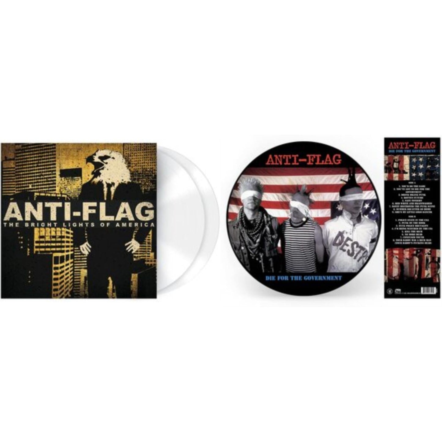 Anti-Flag - Bright Lights Of America (2LP/180G/Solid White Vinyl) & Die For The Government (Picture Disc)