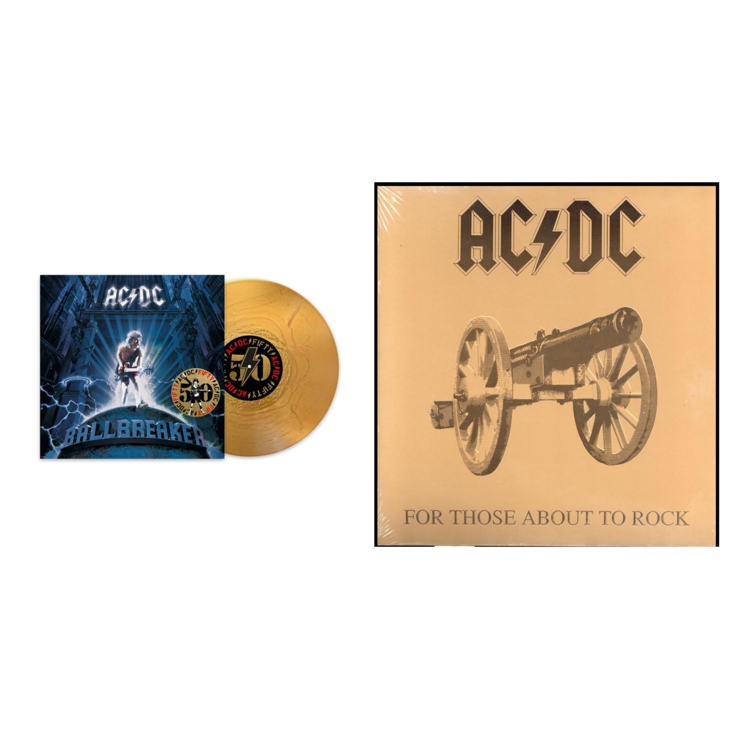 Ac/Dc - Ballbreaker (50Th Anniversary/Gold Color LP Vinyl) & For Those About To Rock (180G)